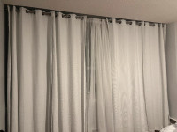 Sheer Off-White Curtains for Sale – Excellent Condition!