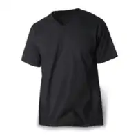New, Adult UNISEX JERSEY Short-Sleeve V-Neck T-Shirt (Black)
