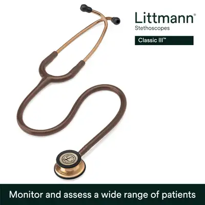 NEW 3M Littmann Classic III Monitoring Stethoscope, 5809, More Than 2X as Loud, Weighs Less, Stainle...