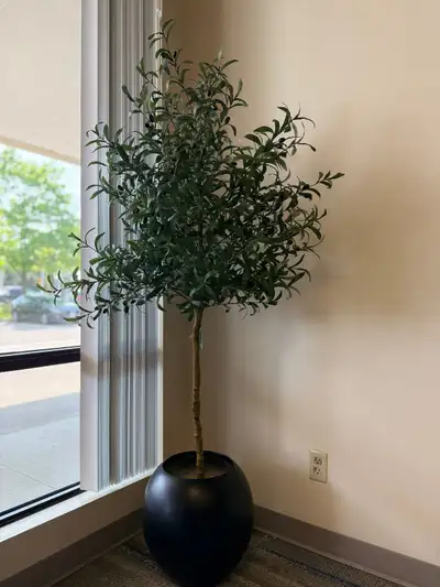 Bring natural beauty into your home or business with our lifelike artificial olive trees. With soft,...