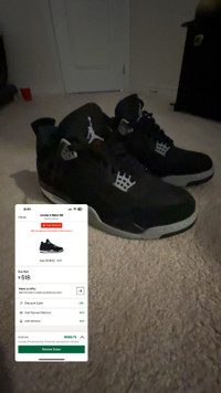 Jordan 4 Black Canvas