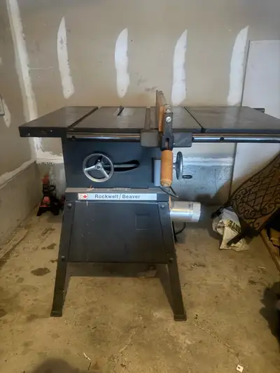 I'm selling a Rockwell Beaver table saw, a solid piece of equipment for any woodworking enthusiast!...