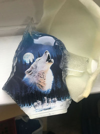 Crystal Wolf Carving