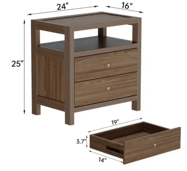 Brand New in Box Yannakeas 2 Drawers 24" W Dresser in Dressers & Wardrobes in City of Toronto - Image 6