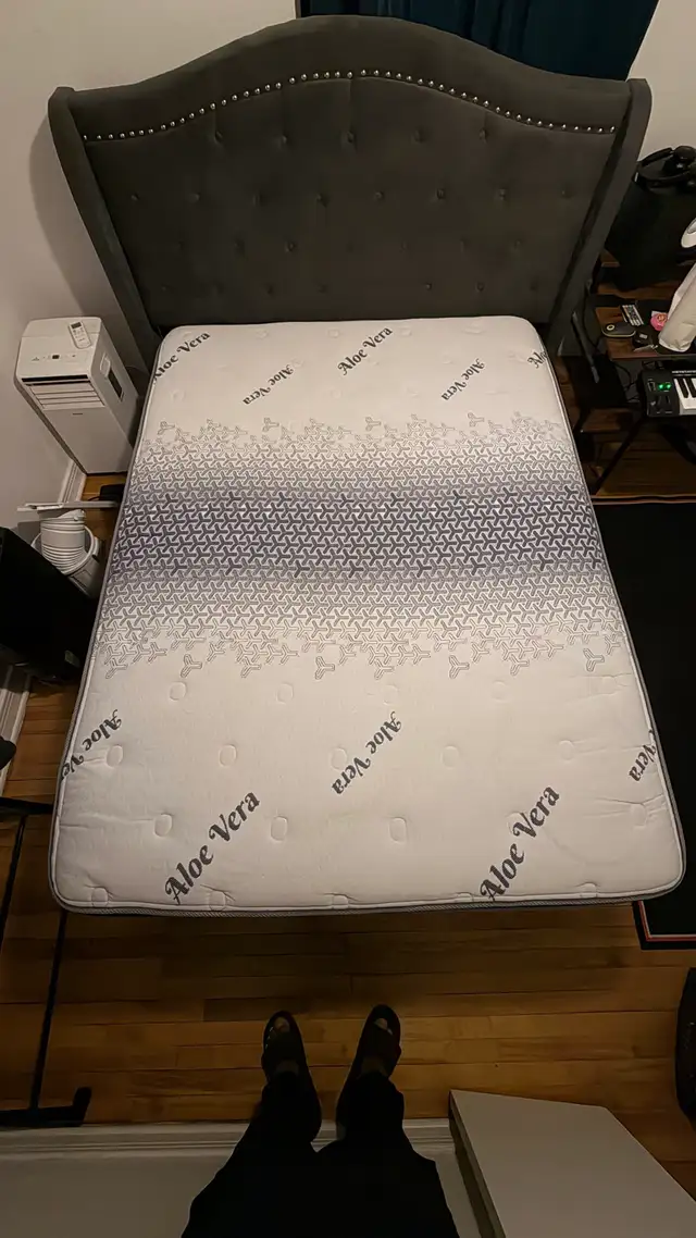 Matelas Queen Vienna + lit Queen + Box Queen in Beds & Mattresses in City of Montréal - Image 3