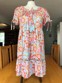 Boho Babydoll Print Dress - medium