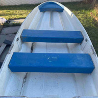 12’ Fiberglass boat and motor for sale