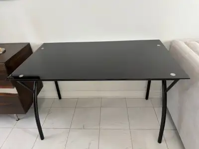 Desk tinted Black Glass comes with Black Chair, View more