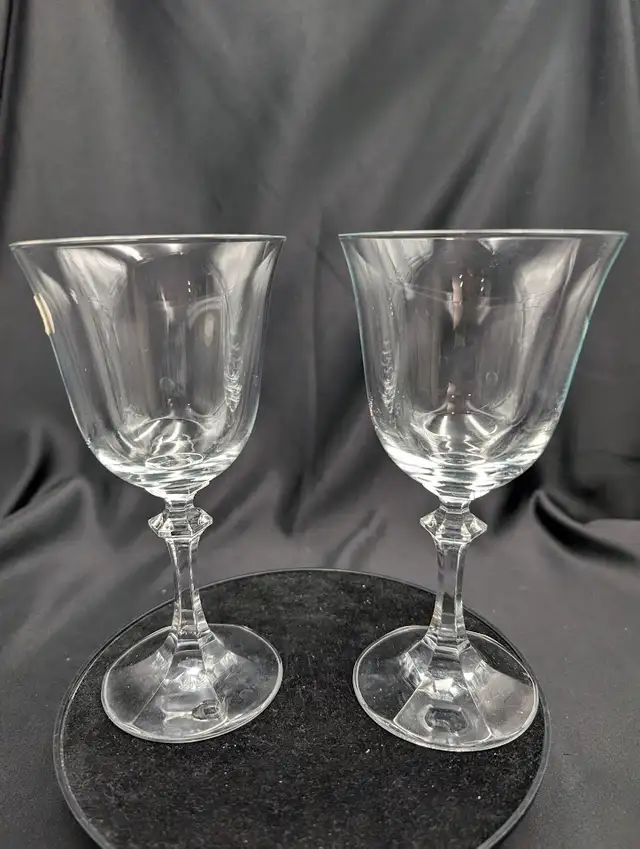 Vintage Royal Bavarian Crystal Cristallin Glasses Goblet Pair63760463518593123