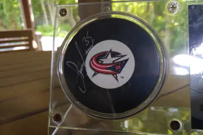 Steve Mason – Columbus Blue Jackets – Autographed Puck, View more