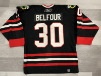 Authentic Reebok Ed Belfour Chicago Blackhawks Hockey Jersey