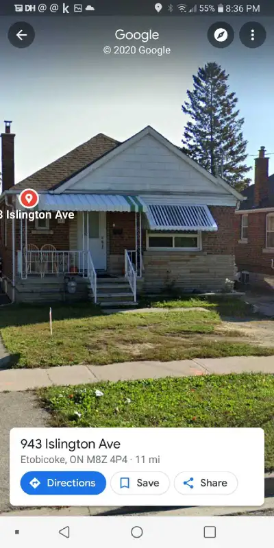 Upper level of the house in etobicoke 2 bedroom 1 washroom Parking Laundry 50% of utilities