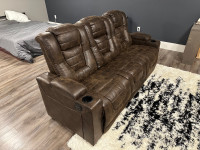 Modern power reclining couch