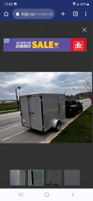 6' x 10' Plus V Nose Contractors Enclosed Cargo Trailer 6' High in Cargo & Utility Trailers in Windsor Region - Image 2