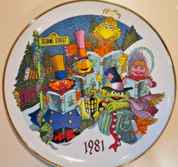 Vintage New 1981 Sesame Street / Muppets Christmas plate by Gorh