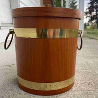 Teak wood ice bucket