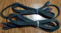 2 SETS OF HEAVY DUTY AUDIO VIDEO CABLES