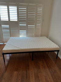 FULL/DOUBLE MATTRESS AND METAL BEDFRAME FOR SALE!
