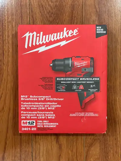 Milwaukee M12 Brushless Subcompact Drill Driver - Brand New, View more