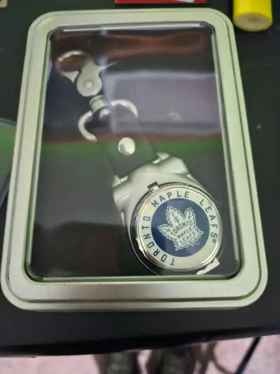 Check out this Toronto Maple Leafs watch! It's in great condition and comes in a collectible tin, ma...