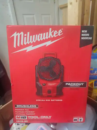 BNIB milwaukee m18 packout fan, View more
