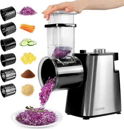 Anatole Electric Cheese Grater 250W 6 Blades, View more