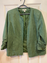 Green fake suede jacket