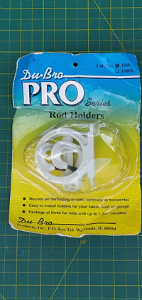 Du-Bro Pro Series Rod Holders new in package white