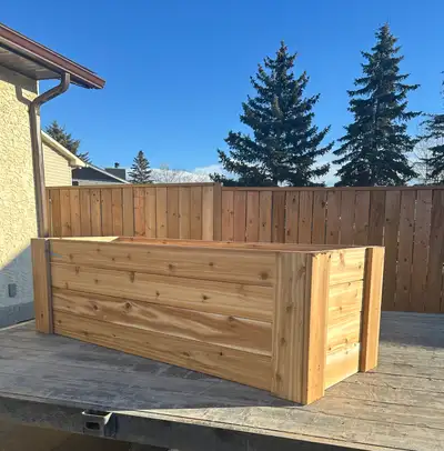 Cedar planter boxes, View more