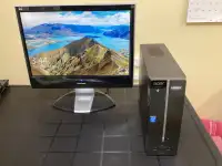 Acer Aspire desktop computer and monitor