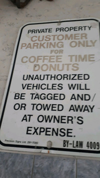 private property ,customer parking sign