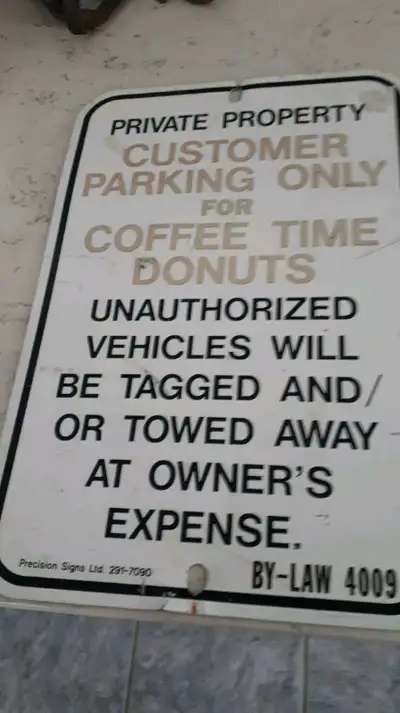 12x18 inch sgn precision sign located in linwood