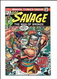 DOC SAVAGE THE MAN OF BRONZE #6  FN- 5.5 MARVEL 1973 $20