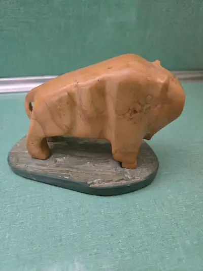 Hand Carved Buffalo Figurine, View more