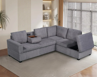 New Fabric Sectional Sofa With Power Outlets At Hot Sale Price, View more