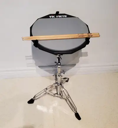 VIC FIRTH 13' Practice Pad W/Snare/Tom Drum Stand Mint 3PC Clean, View more