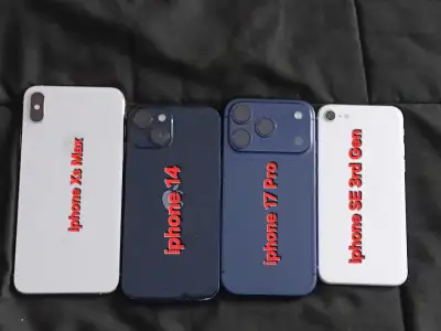 4 iphones for pieces, repair or practice, View more