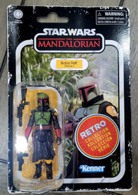 NEW Star Wars The Mandalorian Boba Fett Retro Collection damaged