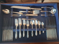 Silverplated Flatware -87 Pieces  'Daffodil' by 1847 Rogers Bros
