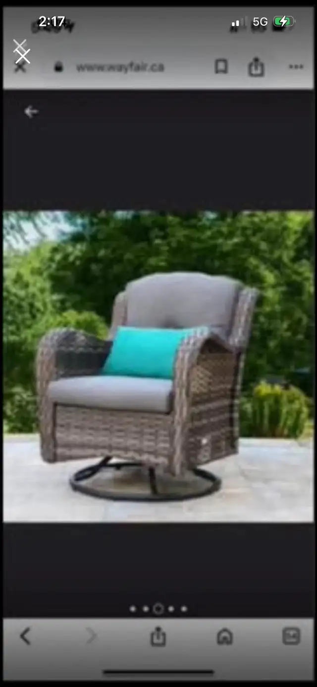 New Wicker Swivel Chair and Table  in Chairs & Recliners in Mississauga / Peel Region - Image 3