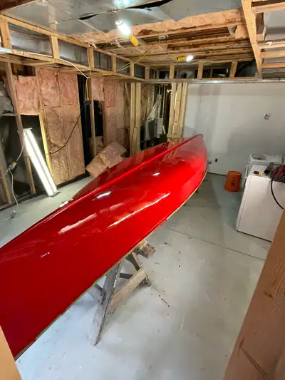 Beautifully restored 16ft Chestnut Cedar Strip canoe. Great condition, only used a handful of times....