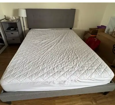Very clean Queen size bed & brand new mattress with cover  , View more