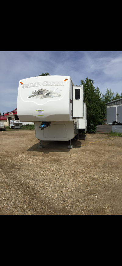 Good 14 ply tires. Wheel bearing new. Roof is good.New awning. Located in Nordegg Alberta.