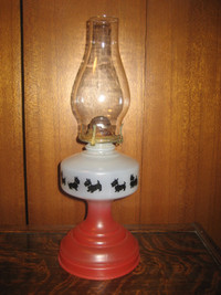 Vintage Scottie Dog Oil Lamp