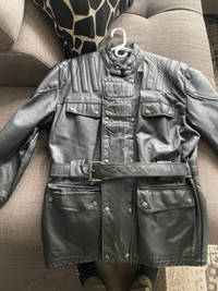Vintage motorcycle Bristol 3/4 leather jacket. 