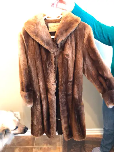 Raccoon fur coat, View more