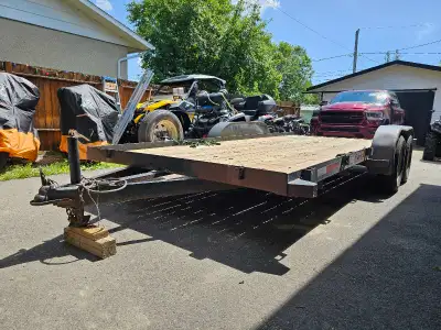 16 foot car/toy hauler that's been well taken car of with newer decking, all new tires and L.E.D lig...