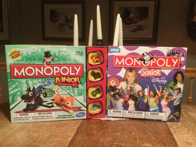 Monopoly jr 5ans  et Monopoly Jr disney 5 à 8ans  comme NEUFS in Toys & Games in Laval / North Shore