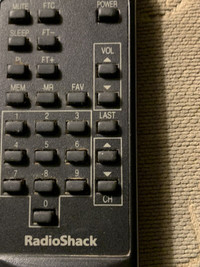 For sale: Radio Shack TV Remote Control
