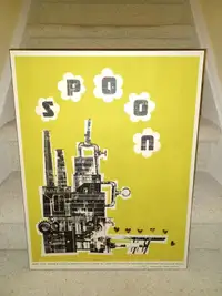 Spoon - Austin, TX Poster. 2005. Mounted on Wood (20"x26")